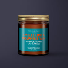 Load image into Gallery viewer, Smells Like A Dolphins Win | Miami Lucky Game Day Candle | Soy Wax Candle
