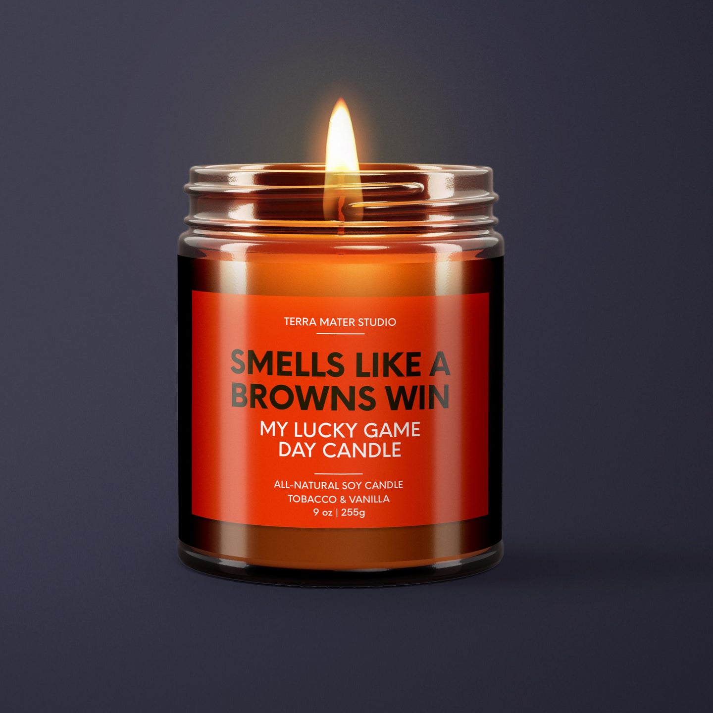 Smells Like A Browns Win | Cleveland Lucky Game Day Candle | Soy Wax Candle