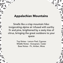 Load image into Gallery viewer, Appalachian Mountains Soy Wax Candle
