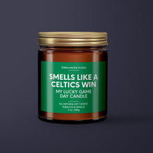 Load image into Gallery viewer, Smells Like A Celtics Win | Boston Lucky Game Day Candle | Soy Wax Candle
