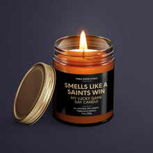 Load image into Gallery viewer, Smells Like A Saints Win | New Orleans Lucky Game Day Candle | Soy Wax Candle
