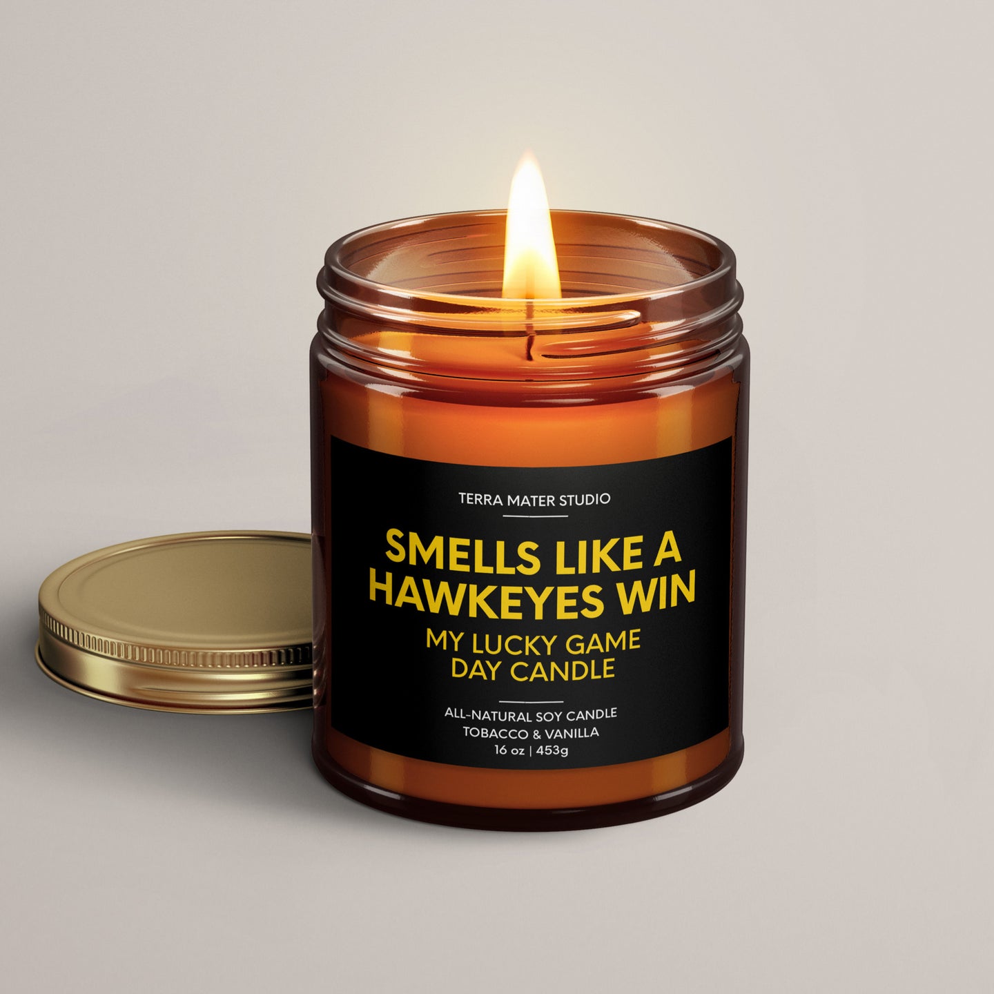 Smells Like A Hawkeyes Win | Lucky Game Day Candle | Soy Wax Candle