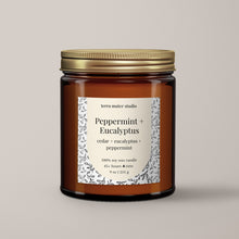 Load image into Gallery viewer, Peppermint + Eucalyptus Soy Wax Candle
