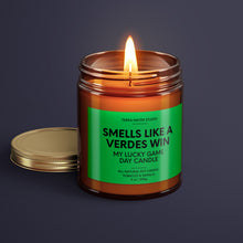 Load image into Gallery viewer, Smells Like A Verdes Win | Austin Lucky Game Day Candle | Soy Wax Candle
