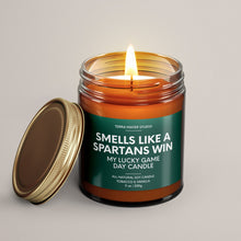 Load image into Gallery viewer, Smells Like A Spartans Win | Michigan Lucky Game Day Candle | Soy Wax Candle
