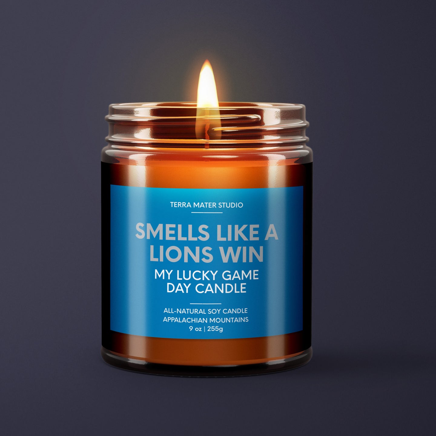 Smells Like A Lions Win | Detroit Lucky Game Day Candle | Soy Wax Candle