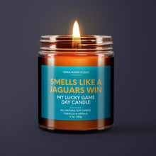 Load image into Gallery viewer, Smells Like A Jaguars Win | Jacksonville Lucky Game Day Candle | Soy Wax Candle
