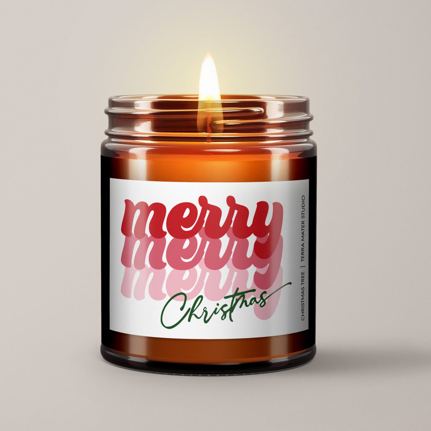 Merry Christmas Candle | Soy Candle