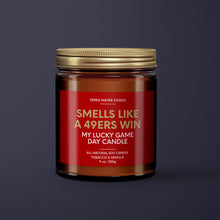 Load image into Gallery viewer, Smells Like A 49ers Win | San Francisco Lucky Game Day Candle | Soy Wax Candle
