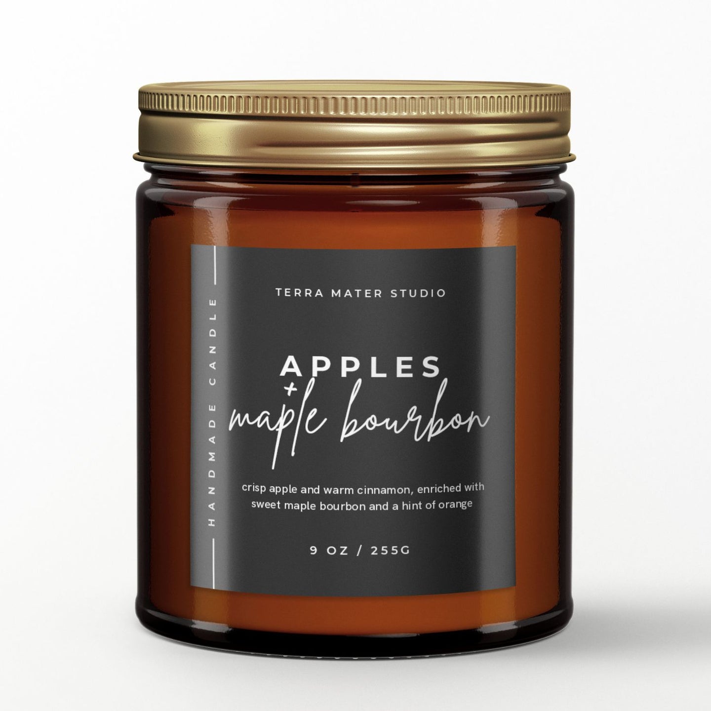 Apples & Maple Bourbon All-Natural Scented Candle | 50+ Hour Burn