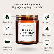 Load image into Gallery viewer, Happy Birthday All-Natural Soy Wax Candle
