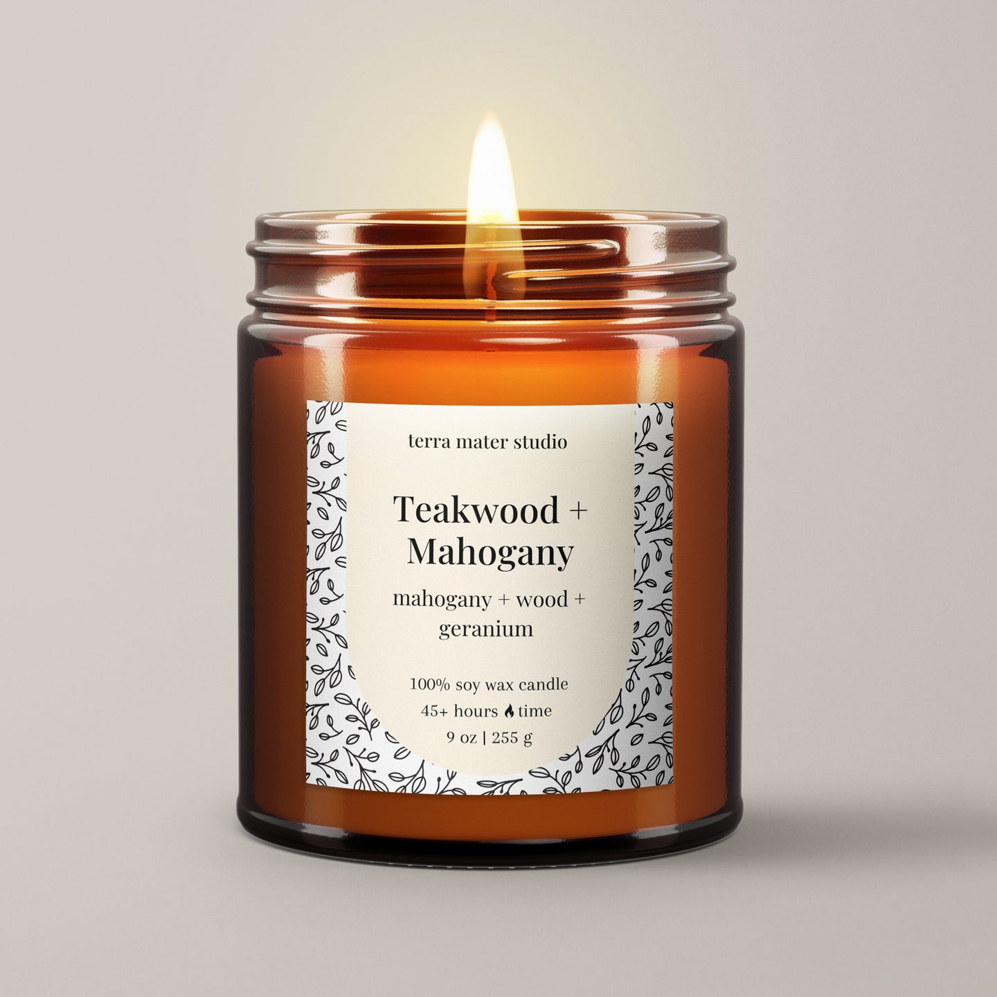 Teakwood Mahogany Soy Wax Candle