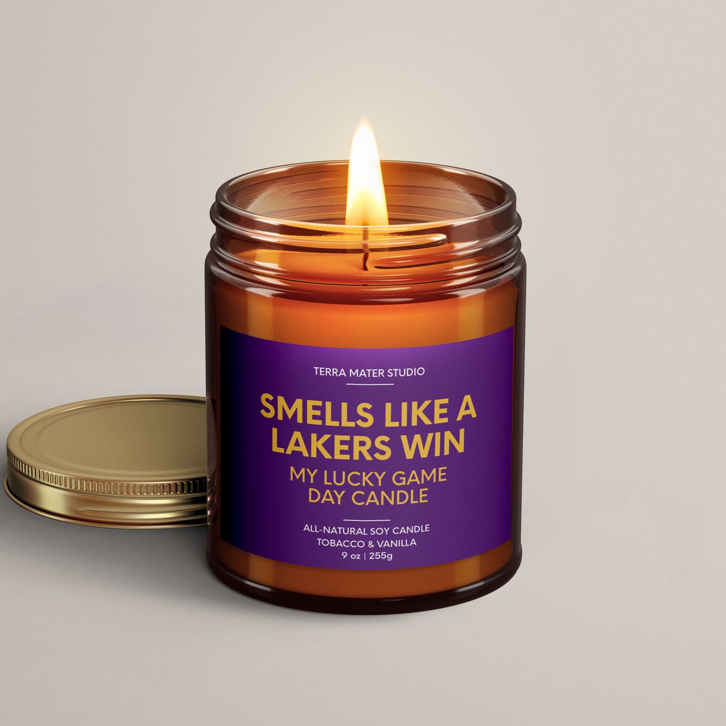 Smells Like A Lakers Win | Los Angeles Lucky Game Day Candle | Soy Wax Candle