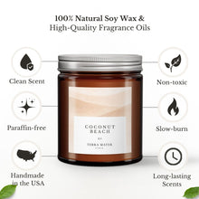 Load image into Gallery viewer, Coconut Beach All-Natural Scented Candle
