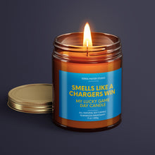 Load image into Gallery viewer, Smells Like A Chargers Win | Los Angeles Lucky Game Day Candle | Soy Wax Candle
