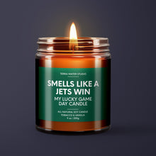 Load image into Gallery viewer, Smells Like A Jets Win | New York Lucky Game Day Candle | Soy Wax Candle
