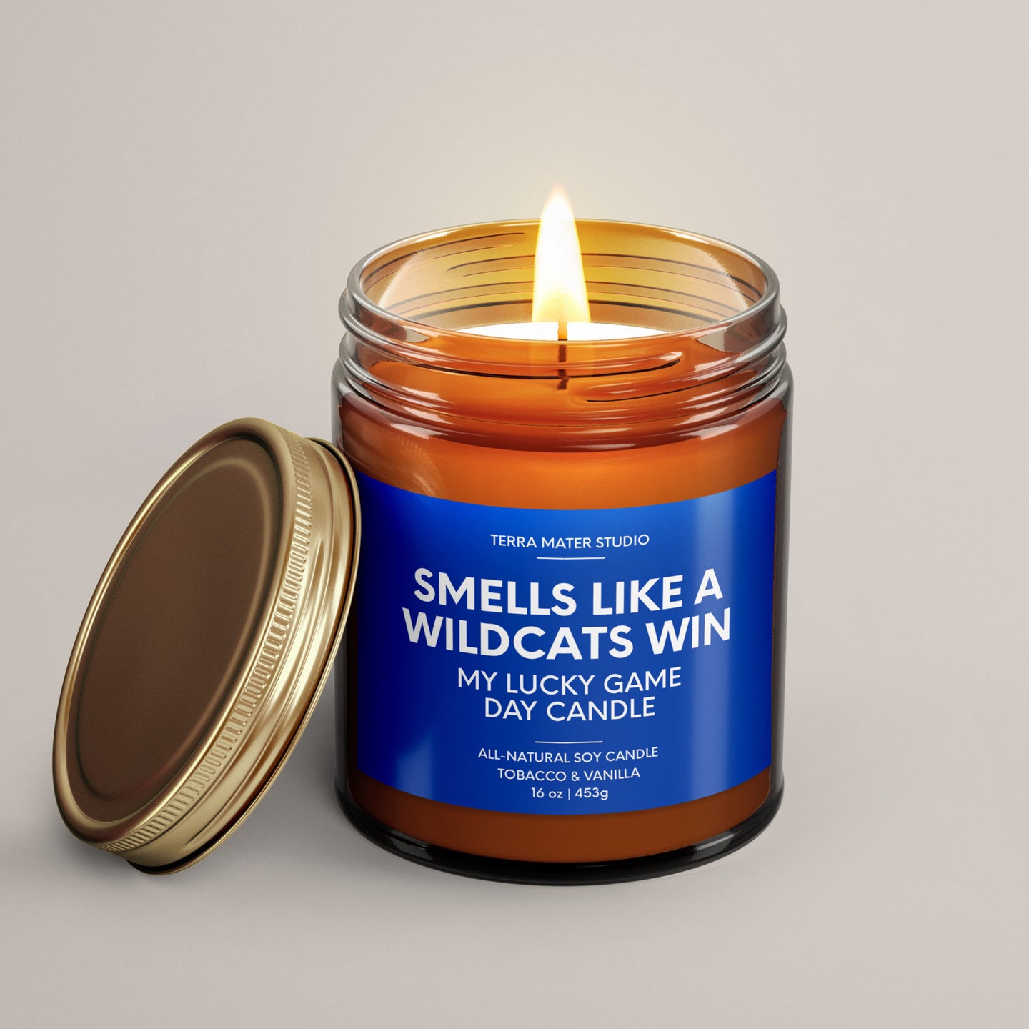 Smells Like A Wildcats Win | Kentucky Lucky Game Day Candle | Soy Wax Candle