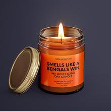 Load image into Gallery viewer, Smells Like A Bengals Win | Cincinnati Lucky Game Day Candle | Soy Wax Candle
