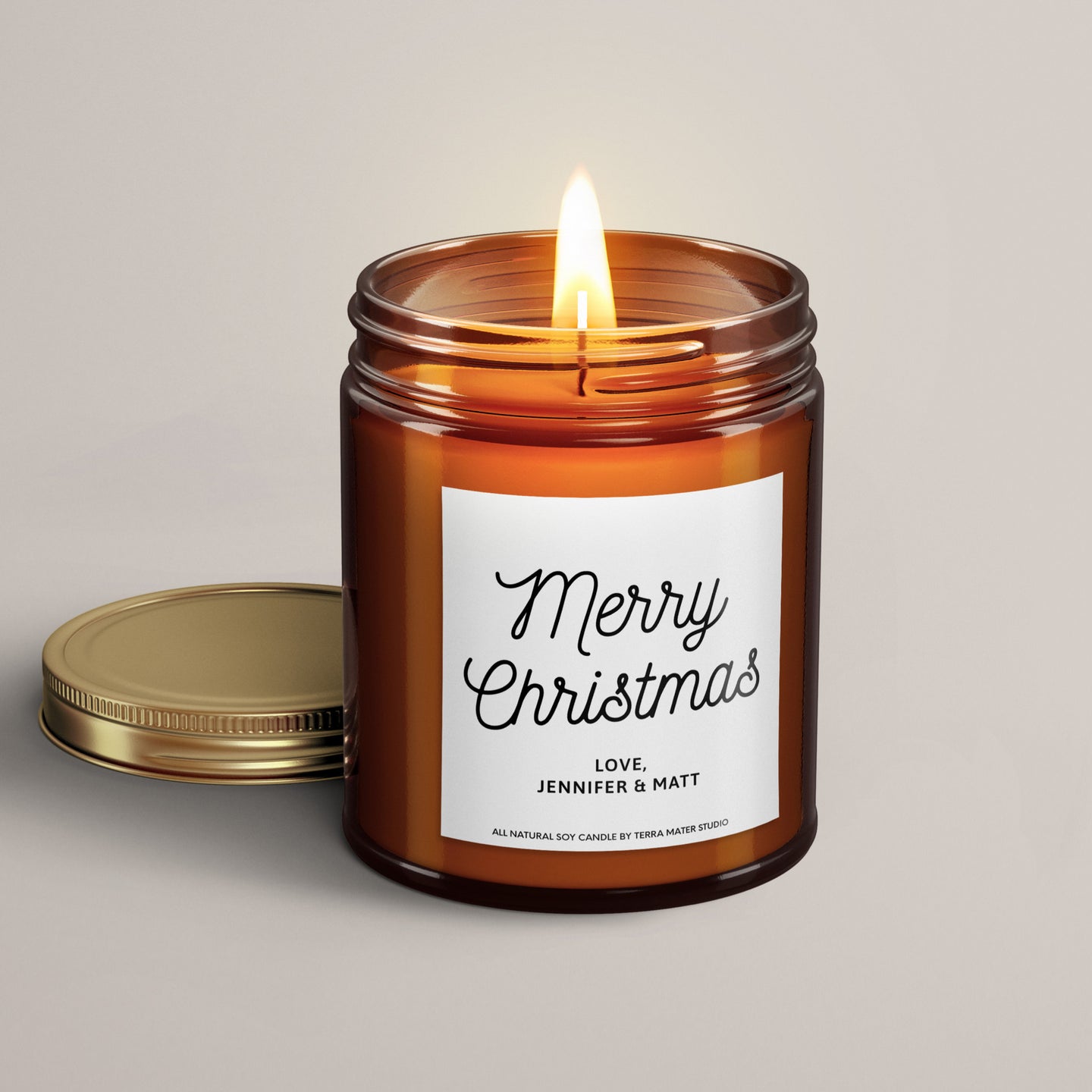 Merry Christmas Candle | Custom Candle