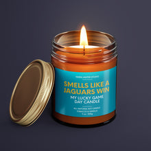 Load image into Gallery viewer, Smells Like A Jaguars Win | Jacksonville Lucky Game Day Candle | Soy Wax Candle
