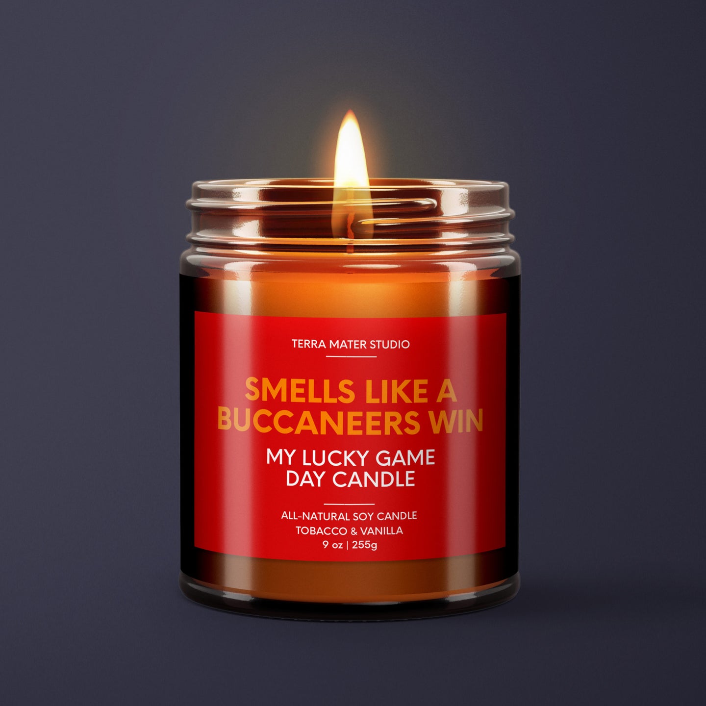 Smells Like A Buccaneers Win | Tampa Bay Lucky Game Day Candle | Soy Wax Candle