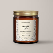 Load image into Gallery viewer, Pumpkin Spice | All Natural Soy Wax Candle
