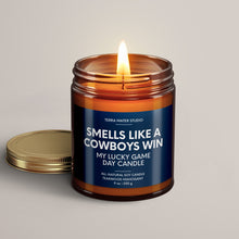 Load image into Gallery viewer, Smells Like A Cowboys Win | Lucky Game Day Candle | Soy Wax Candle
