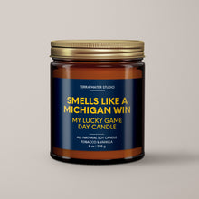 Load image into Gallery viewer, Smells Like A Michigan Win | Lucky Game Day Candle | Soy Wax Candle
