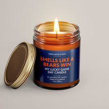 Load image into Gallery viewer, Smells Like A Bears Win | Lucky Game Day Candle | Soy Wax Candle
