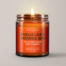 Load image into Gallery viewer, Smells Like A Browns Win | Lucky Game Day Candle | Soy Wax Candle
