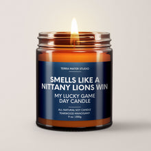 Load image into Gallery viewer, Smells Like A Nittany Lions Win | Lucky Game Day Candle | Soy Wax Candle
