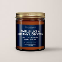 Load image into Gallery viewer, Smells Like A Nittany Lions Win | Lucky Game Day Candle | Soy Wax Candle
