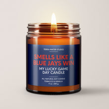 Load image into Gallery viewer, Smells Like A Blue Jays Win | Lucky Game Day Candle | Soy Wax Candle
