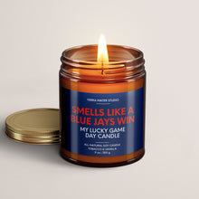 Load image into Gallery viewer, Smells Like A Blue Jays Win | Lucky Game Day Candle | Soy Wax Candle
