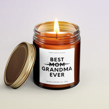 Load image into Gallery viewer, candle for grandma scented candle front with lid on the side
