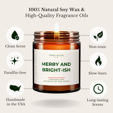 Load image into Gallery viewer, Merry And Bright-ish | Soy Wax Holiday Candle
