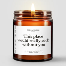Load image into Gallery viewer, This Place Would Really Suck Without You All-Natural Scented Candle
