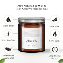Load image into Gallery viewer, Sea Salt &amp; Orchids All-Natural Scented Candle
