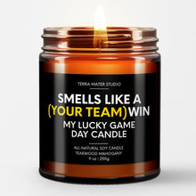 Load image into Gallery viewer, Smells Like 'Your Custom Team' Win | Personalized Candle for Sports Fans

