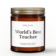 Load image into Gallery viewer, World's Best Teacher All-Natural Soy Wax Candle | Gift For Teacher
