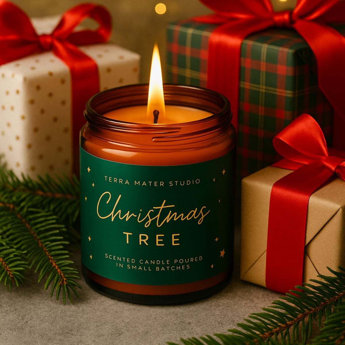 Christmas Tree All-Natural Soy Wax Candle | Perfect For Gifting