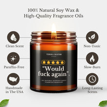 Load image into Gallery viewer, 5 Stars Would F#ck Again All-Natural Scented Candle
