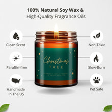 Load image into Gallery viewer, Christmas Tree All-Natural Soy Wax Candle | Perfect For Gifting
