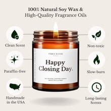 Load image into Gallery viewer, Happy Closing Day All-Natural Candle | Housewarming Gift | New Homeowners Gifts
