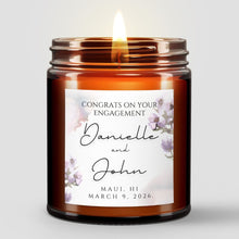 Load image into Gallery viewer, Personalized Engagement Gift For Couple | All-Natural Scented Candle | Custom Engagement Candle
