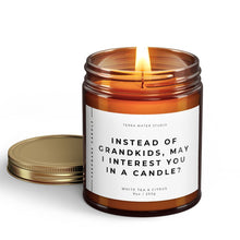 Load image into Gallery viewer, funny gift for mom or for dad scented candle with lid on side
