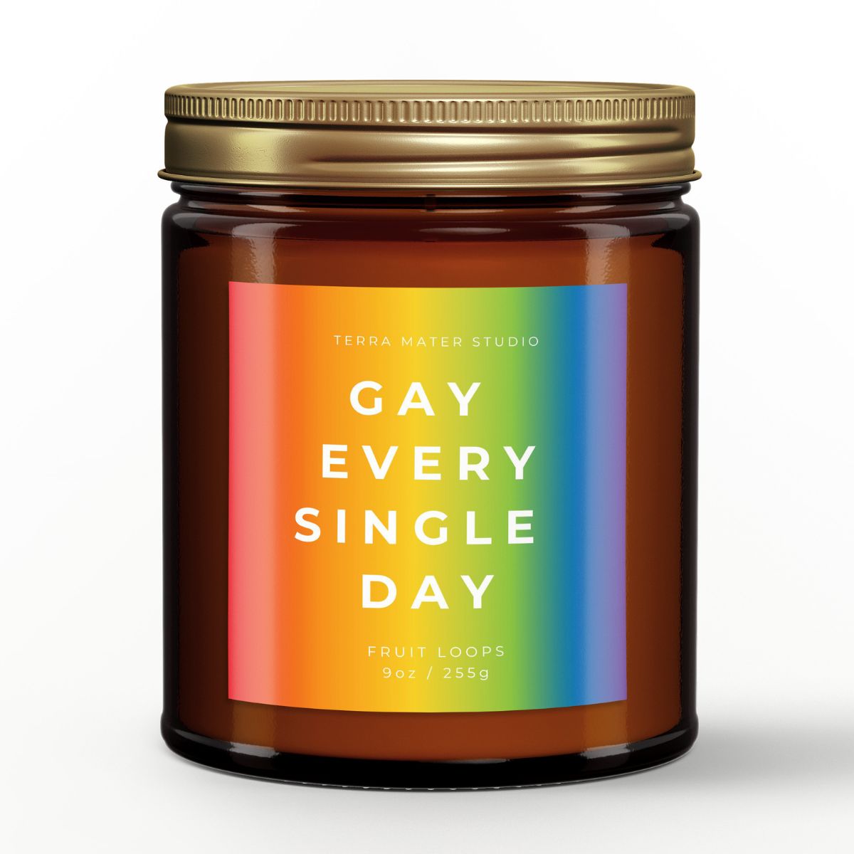 Gay Every Single Day All-Natural Scented Candle | Pride Candles | LGBTQIA Gifts