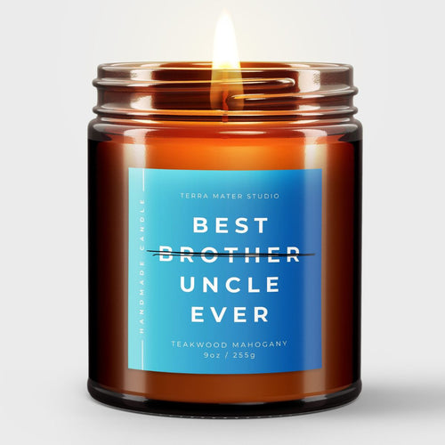 gift for brother new uncle scented candle