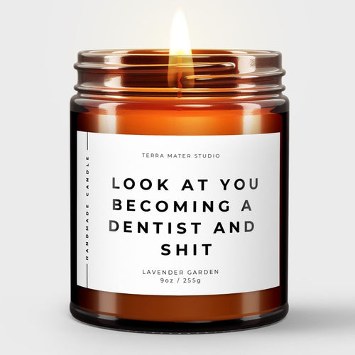 gift for dentist graduation scented candle
