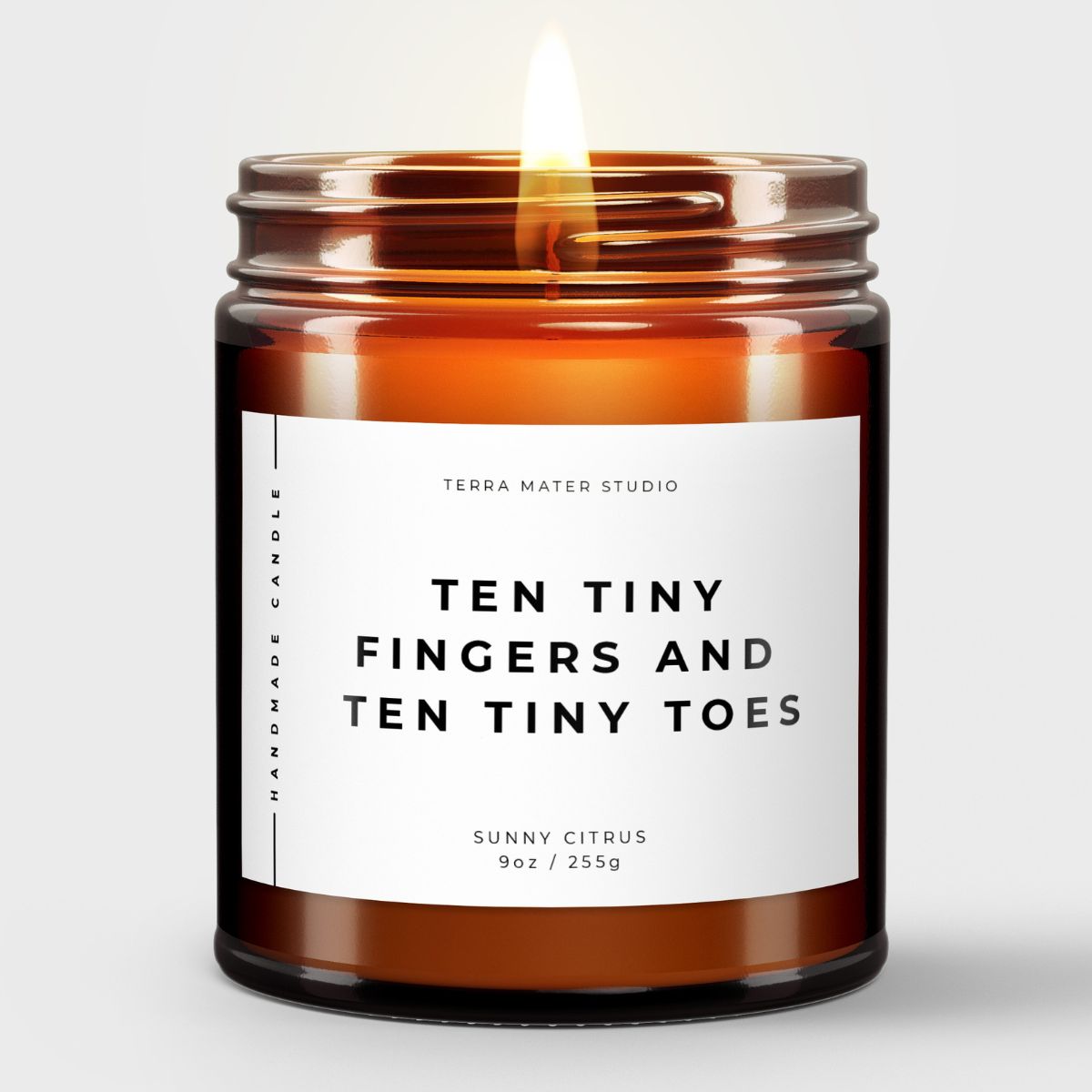Ten Tiny Fingers And Ten Tiny Toes Soy Wax Candle | Pregnancy Gift | New Mom Gift | New Parents Gift